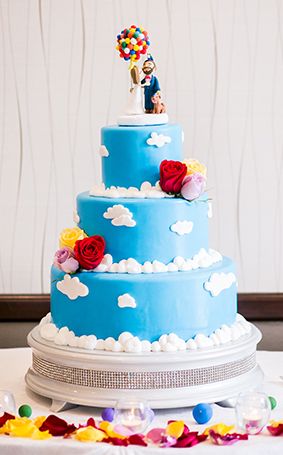 Up Disney wedding cake