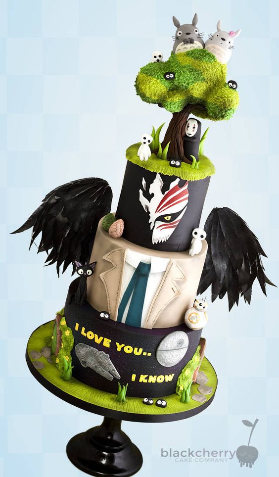 Studio Ghibli Wedding Cake